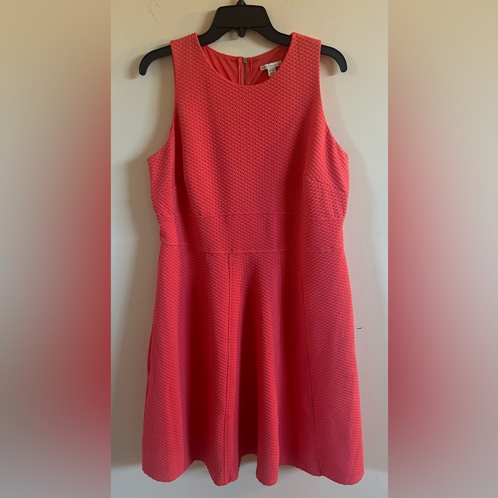 Established 1946 Sleeveless Round Neck Dress, , Color: Orange, Size 14/16W, NWOT
